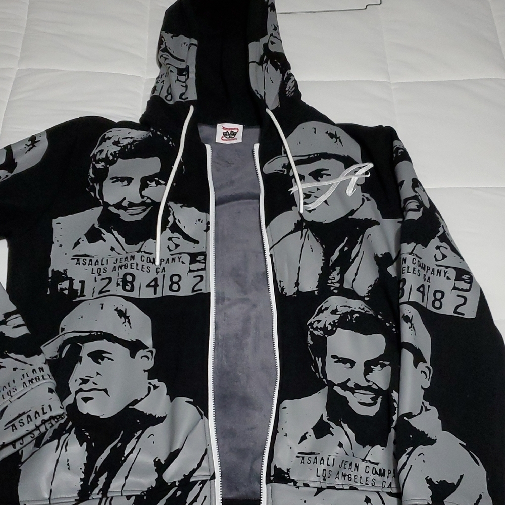 Stylish Black and Gray Graphic Hoodie